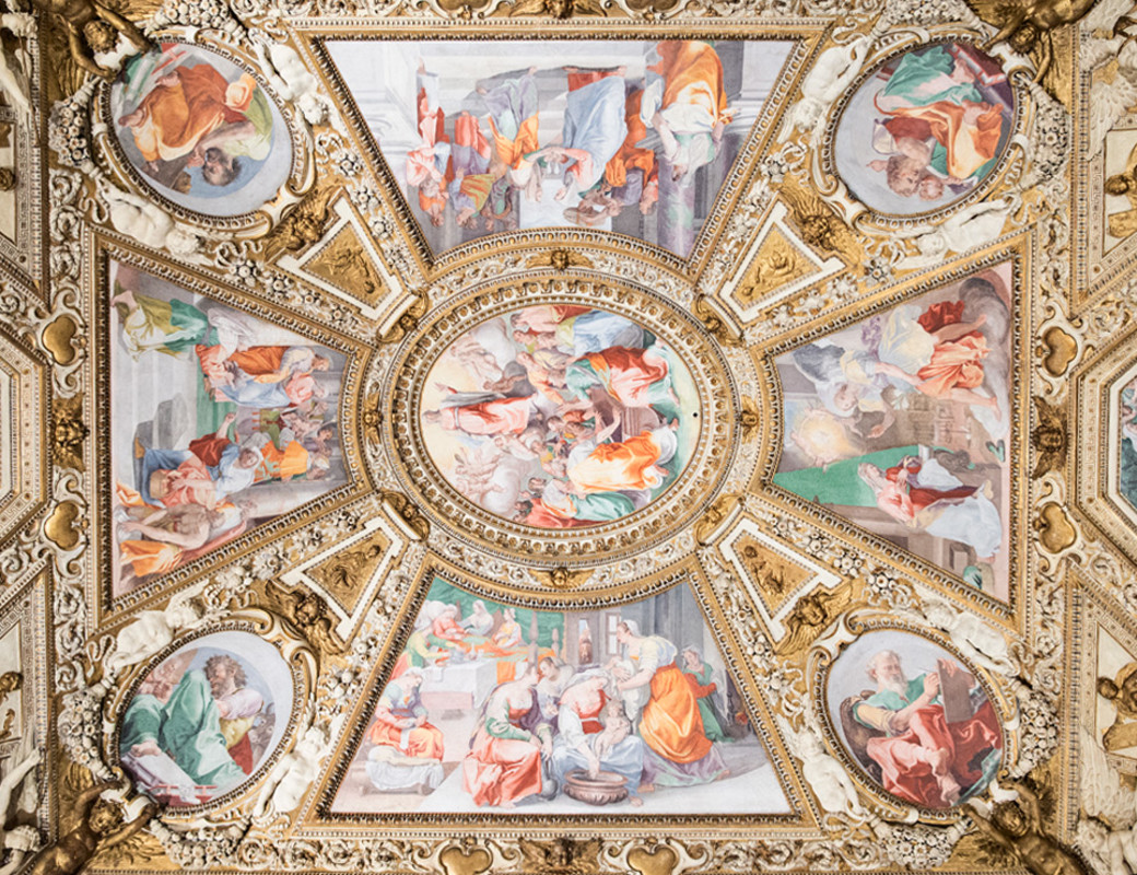 Assunzione della Vergine, Domenichino, Soffitto della Chiesa di Santa Maria in Trastevere